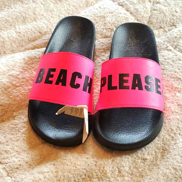 PINK Victoria's Secret Shoes - NWT NEW PINK Victoria Secret "Beach Please slides